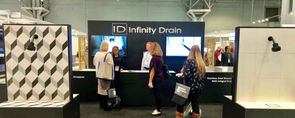 Infinity Drain Launches their Custom Stainless Steel Shower Base at BDNY