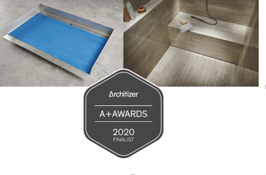 Infinity Drain® wins two Architizer A+ Finalist honors for Slot Linear Drain and for the Stainless Steel Shower Base