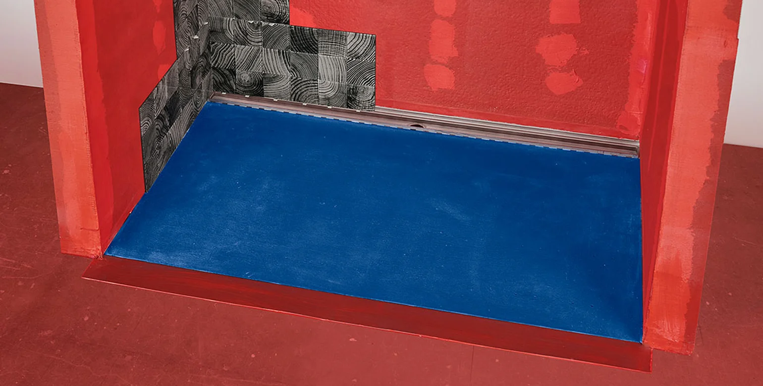 Infinity Drain — Inspiration — Stainless Still Shower Base Installation Process — Finishing